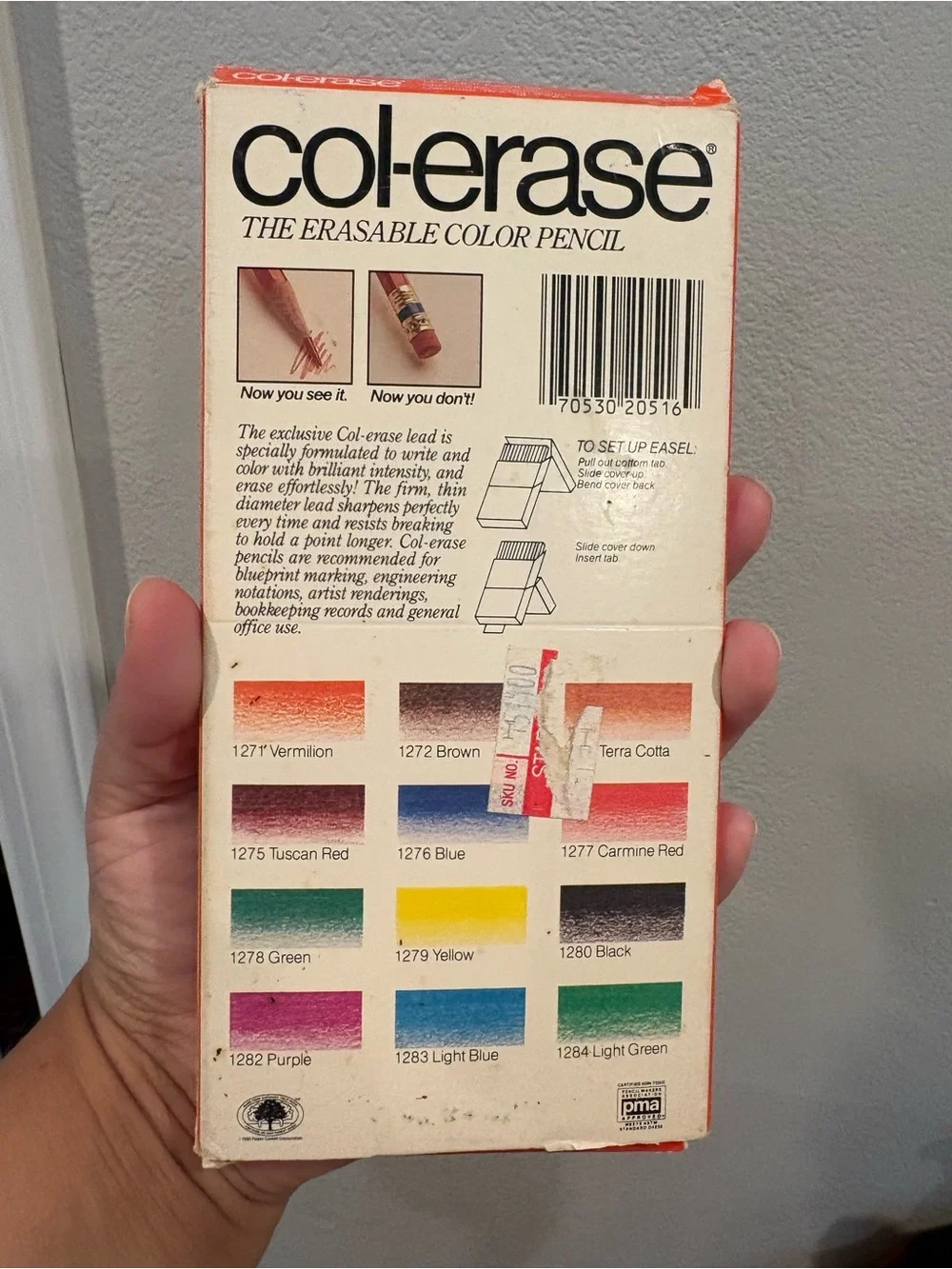 Vintage Faber-Castell Col-Erase 12-color erasable pencils set Factory Sealed